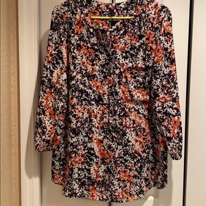 XL long sleeve floral blouse